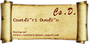 Csatári Dusán névjegykártya